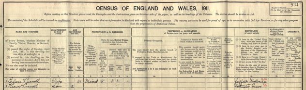 Clara Cook Purnell 1911 Census_prepped