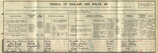 Henry J E Purnell 1911 Census_prepped