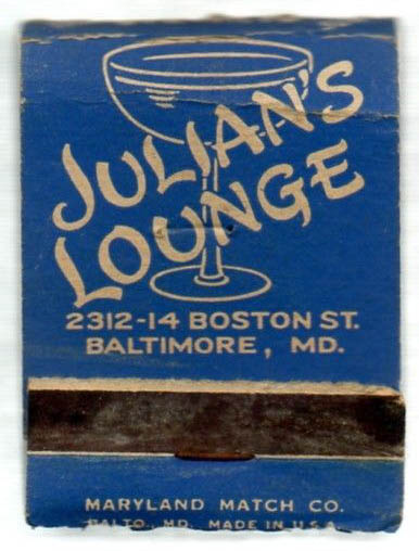 Julians Lounge Matchbook