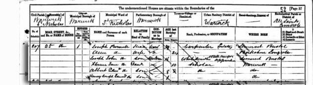 Joseph Ann Purnell 1881 Census_prepped